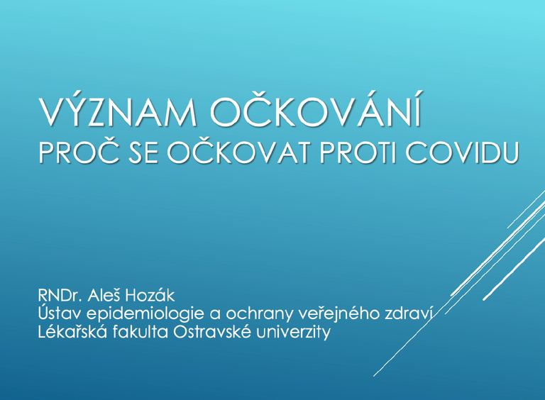 Beseda na téma dezinformace o očkování proti nemoci covidu-19