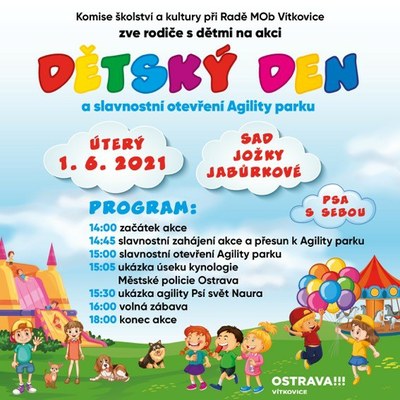 Dětský den a slavnostní otevření Agility parku - program