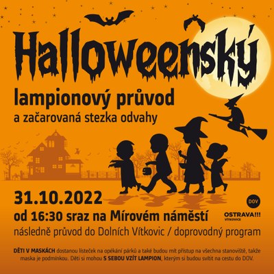 Halloweenský lampionový průvod
