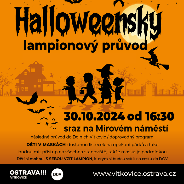 Halloweenský lampionový průvod