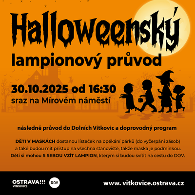 Halloweenský lampionový průvod