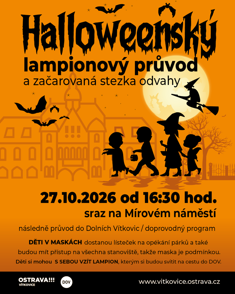 Halloweenský lampionový průvod a začarovaná stezka odvahy