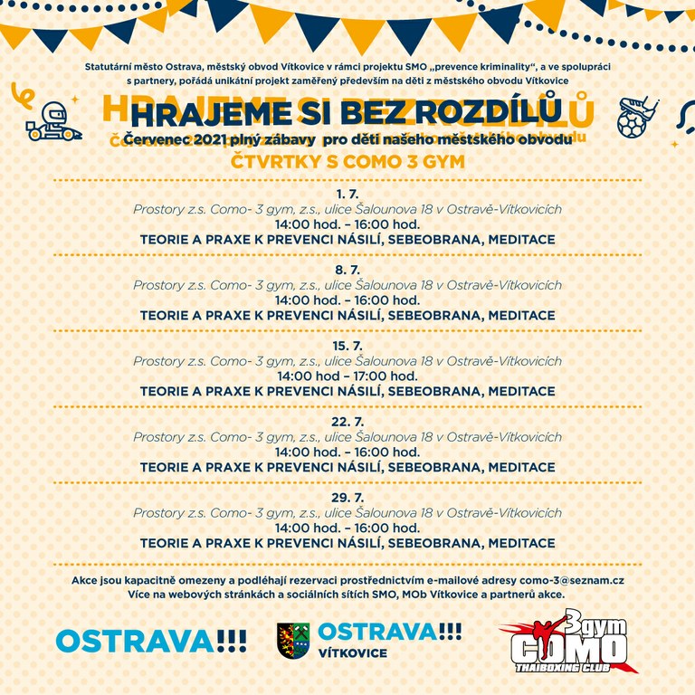 HRAJEME SI BEZ ROZDÍLŮ 2021 – Como-3 gym