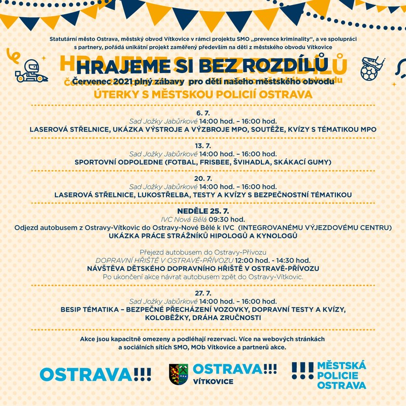 HRAJEME SI BEZ ROZDÍLŮ 2021 – Prevence kriminality města Ostravy a Městská policie Ostrava
