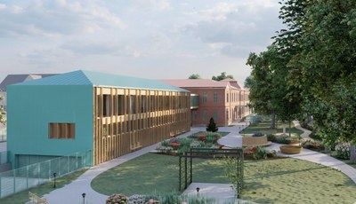 Vizualizace celkové rekonstrukce Domova Magnolie, autor společnost MÍSTNÍ ARCHITEKTI s.r.o.