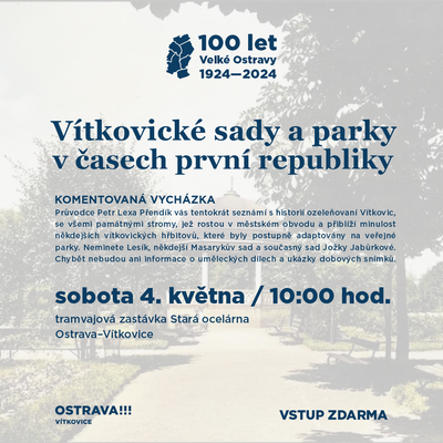 Komentovaná vycházka (ZDARMA) - Vítkovická zeleň napříč časy