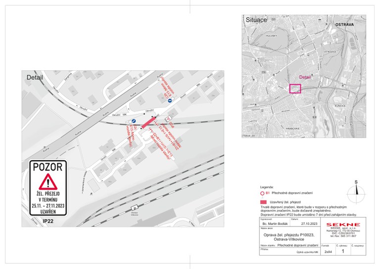 Oprava železničního přejezdu na ul. Sirotčí