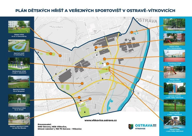 Plán dětských hřišť a veřejných sportovišť v Ostravě-Vítkovicích
