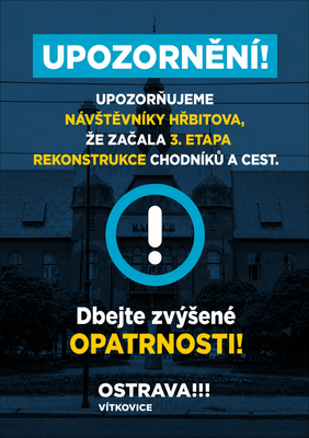 Rekonstrukce chodníků a cest v areálu hřbitova