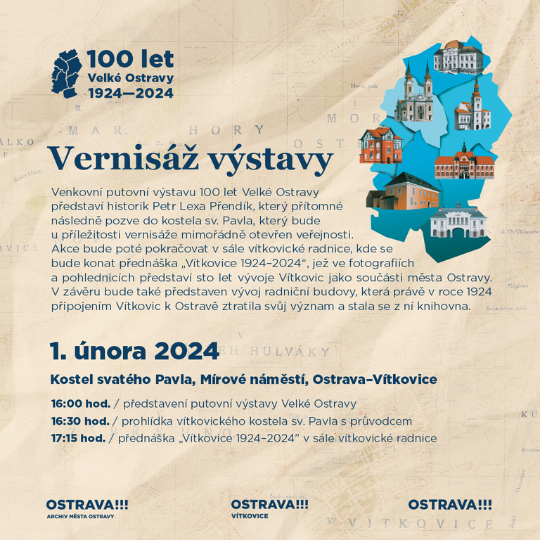 Vernisáž výstavy 100 let Velké Ostravy
