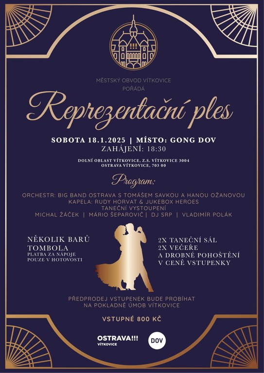 Vstupenky na Reprezentační vítkovický ples